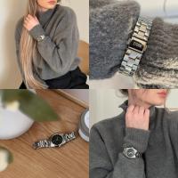 Azalyn Black Kadın Saat – 3D Kristal Siyah Kadran & Çelik Tasarım