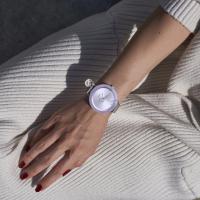 Liana Lavender Kadın Saat – Oversize Cam Kadran & Kalp Charm