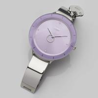 Liana Lavender Kadın Saat – Oversize Cam Kadran & Kalp Charm