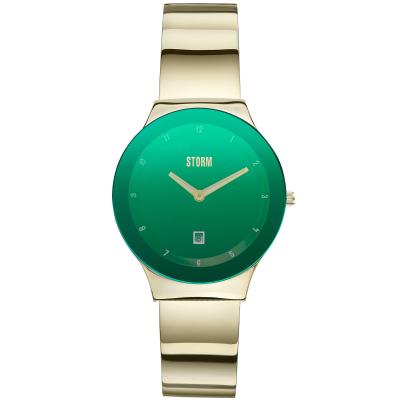 Lucki Gold Lazer Green Kadın Saat – 21K Altın Kaplama & İridesan Cam
