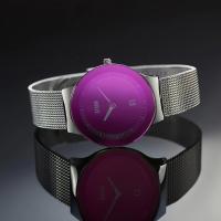 Mini Sotec Lazer Purple Kadın Saat – Mesh Kordon & İridesan Cam