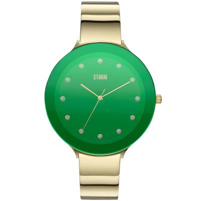 Ostele Gold Lazer Green Kadın Saat – Oversized Kristal Detaylı