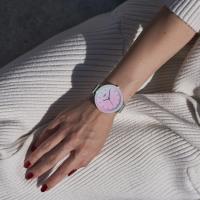 Ostele Lazer Pink Kadın Saat – Oversized Kristal Detaylı