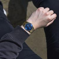 Slim-X XL Lazer Blue Gold Erkek Saat – Ultra İnce 50M