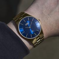 Slim-X XL Lazer Blue Gold Erkek Saat – Ultra İnce 50M