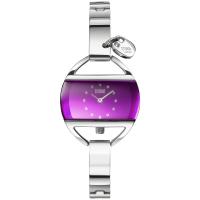 Temptress Charm Lazer Purple Kadın Saat – Kalp Charm & Kristal Detaylı